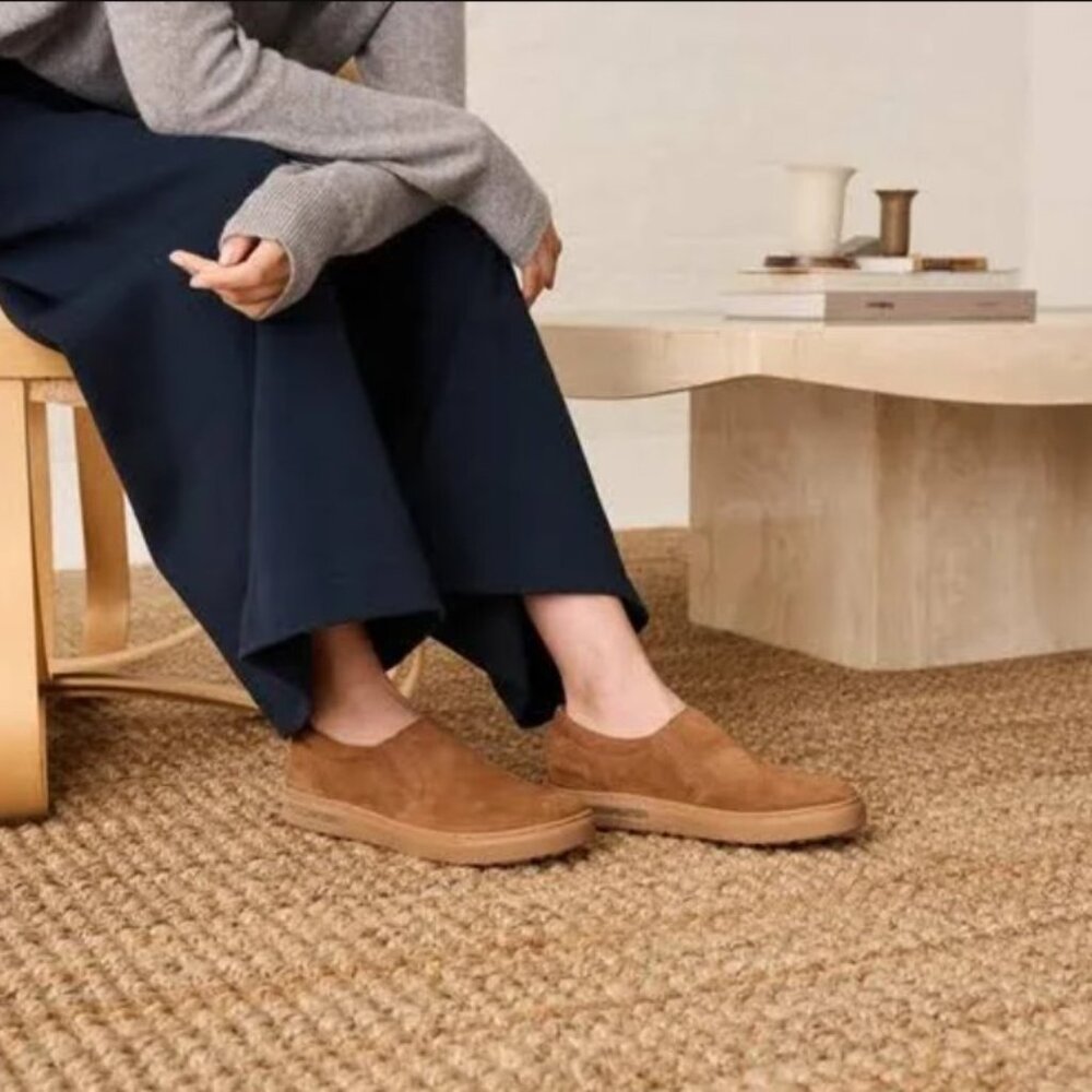 BIRKENSTOCK Oswego Suede Leather Slip-On Shoes